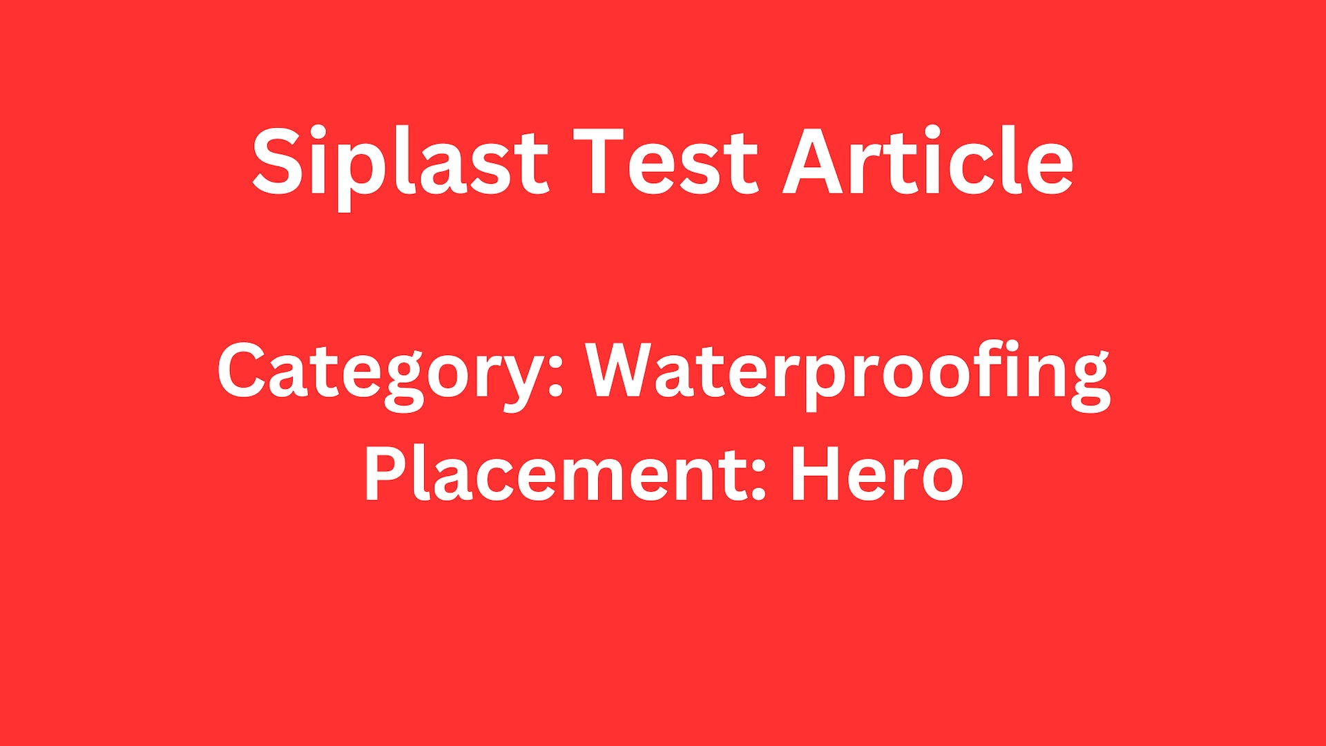 Test Article